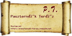 Paszternák Teréz névjegykártya
