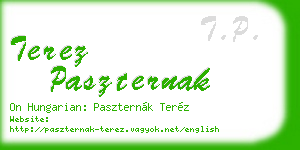 terez paszternak business card